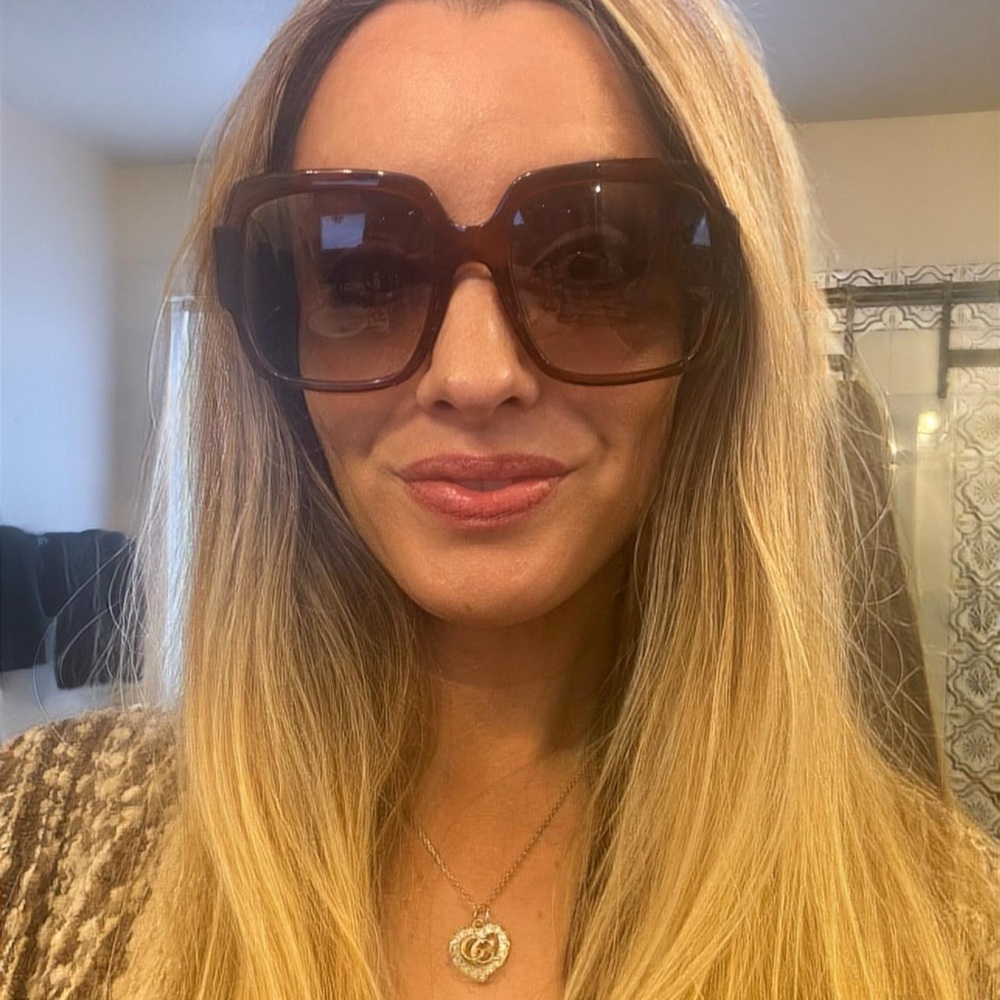 MCM Women’s Rectangular Sunglasses - Brown - Picture 2 of 7